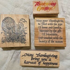 Thanksgiving Rubber Stamp Set